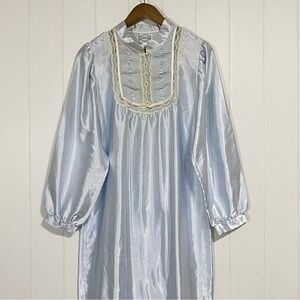 VINTAGE Satin Long Nightdress size S (8-10) FLAWED